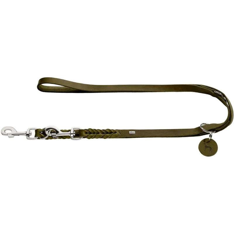SOLID EDUCATION Special Set Halsband & Führleine | oliv