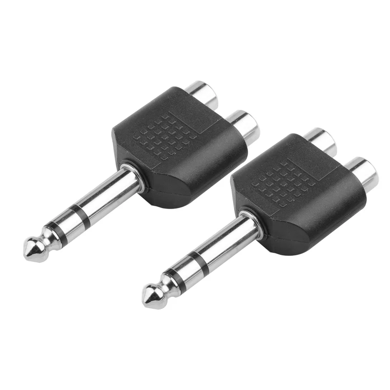 6,35 mm auf Dual RCA Buchse Y-Adapter – 5 Stück | euroharry
