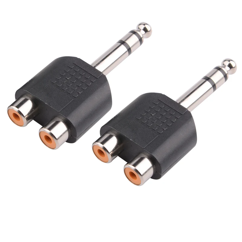 6,35 mm auf Dual RCA Buchse Y-Adapter – 5 Stück | euroharry