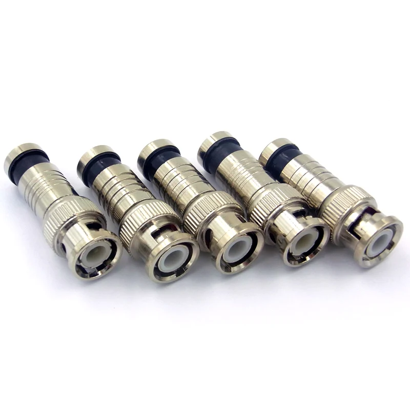 BNC Kompressions-Crimp-Stecker RG59 Goldpin – 5 Stück | euroharry