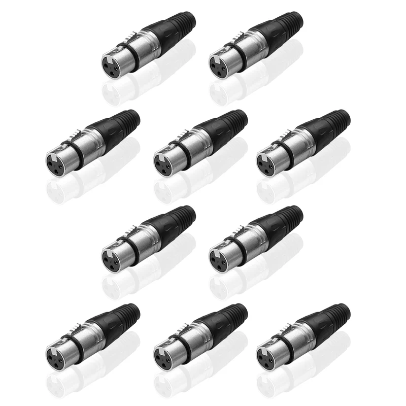 XLR Stecker Kupplung Stecker Buchse Mikrofonkabel 3 polig DMX Kabel Set