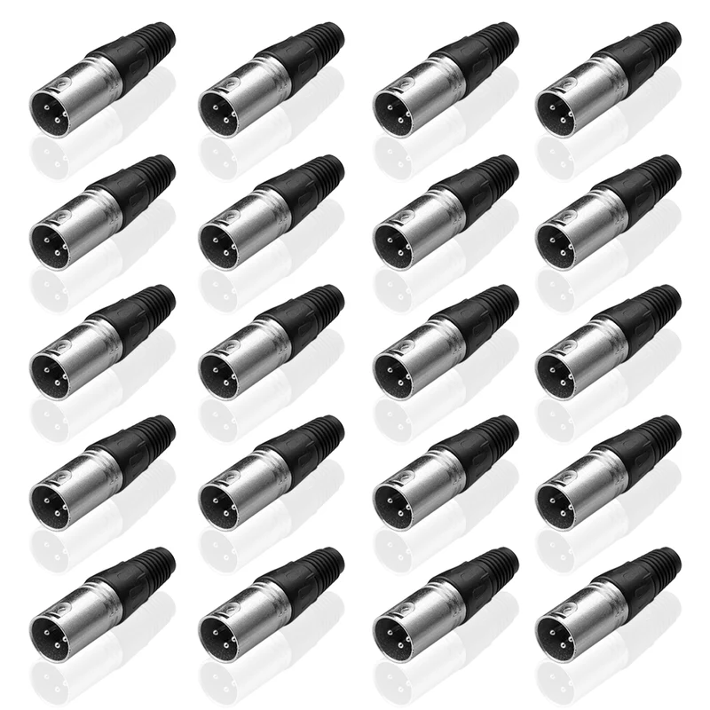 XLR Stecker Kupplung Stecker Buchse Mikrofonkabel 3 polig DMX Kabel Set