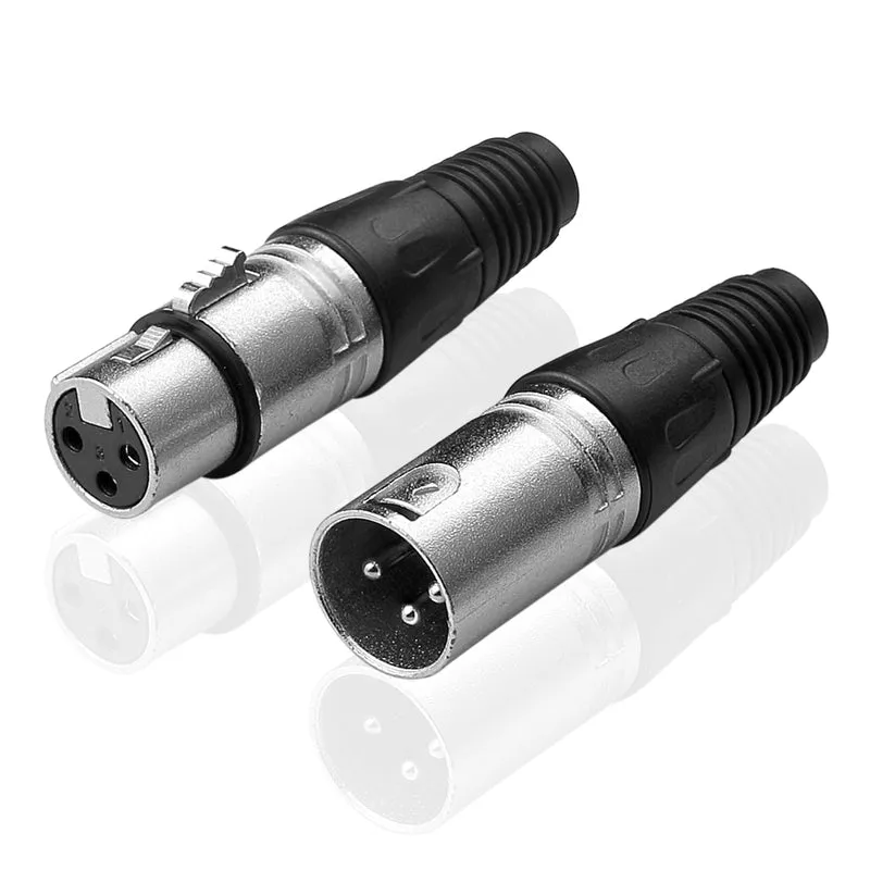 XLR Stecker Kupplung Stecker Buchse Mikrofonkabel 3 polig DMX Kabel Set