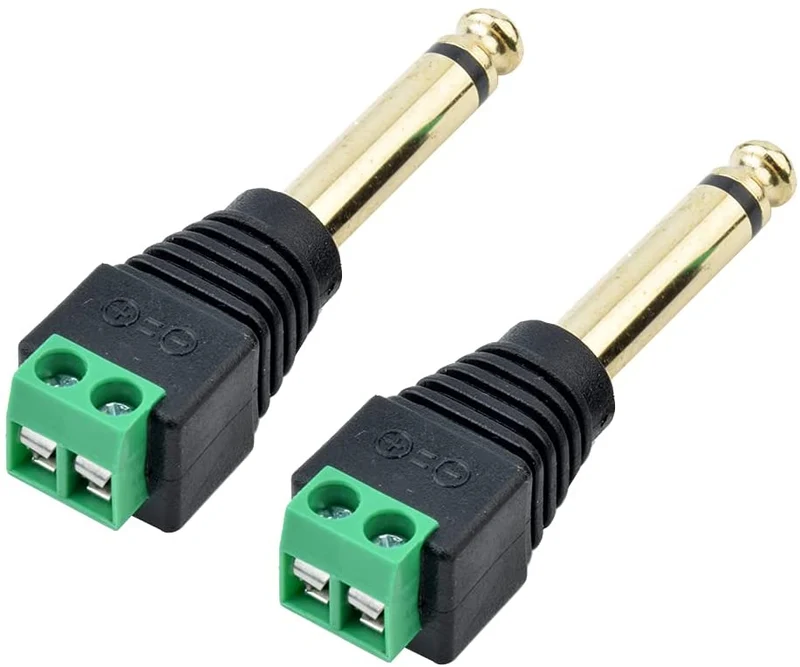6,35 mm Klinke auf Terminal Block Adapter 2-polig | euroharry