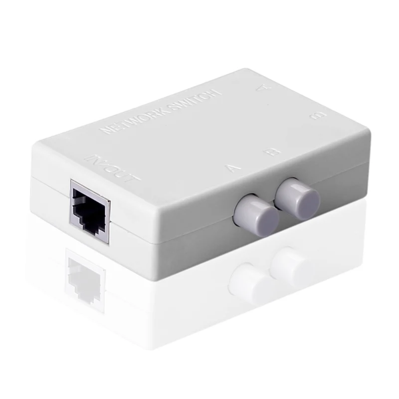 RJ45 Netzwerk Switch 2-Port – Manueller Selector 2:1 | euroharry