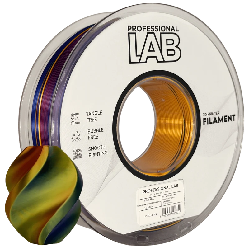 Professional Lab Silk PLA Tri Color Filament