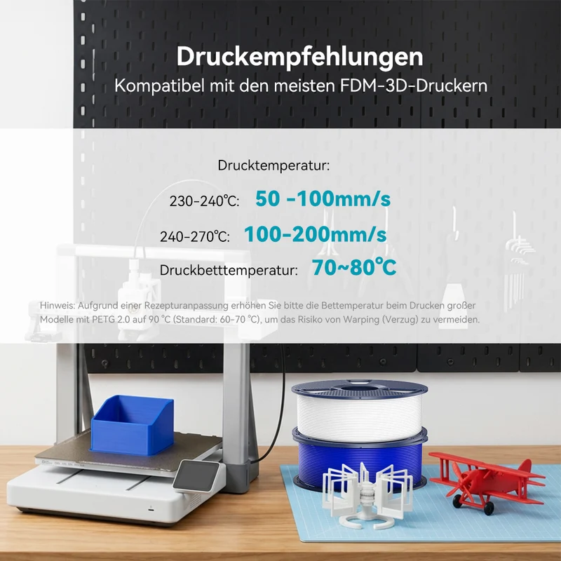 [Neuheit] PETG 2.0 Filament 1 kg für 3D-Drucker