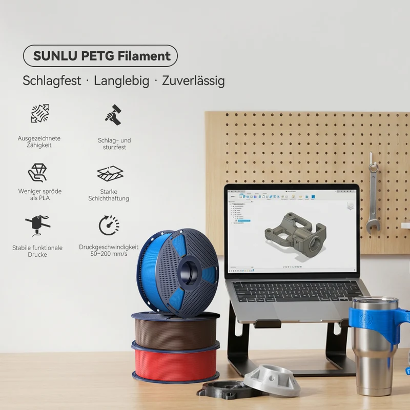 PETG Filament 3KG Großspule für 3D-Drucker