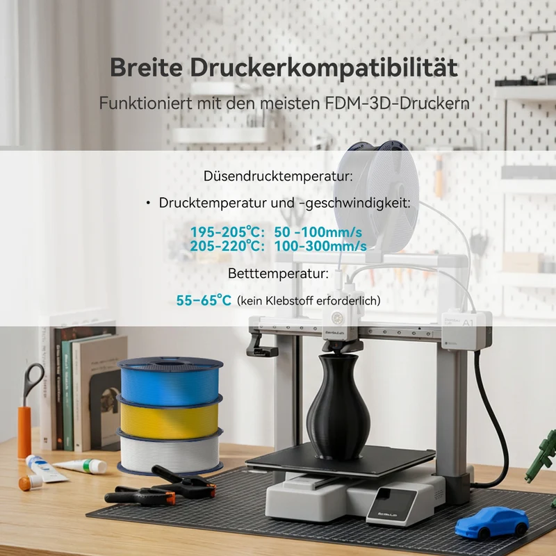 PLA+ 2.0, Verbessertes PLA+(PLA Plus), 3D Drucker Filament 1KG