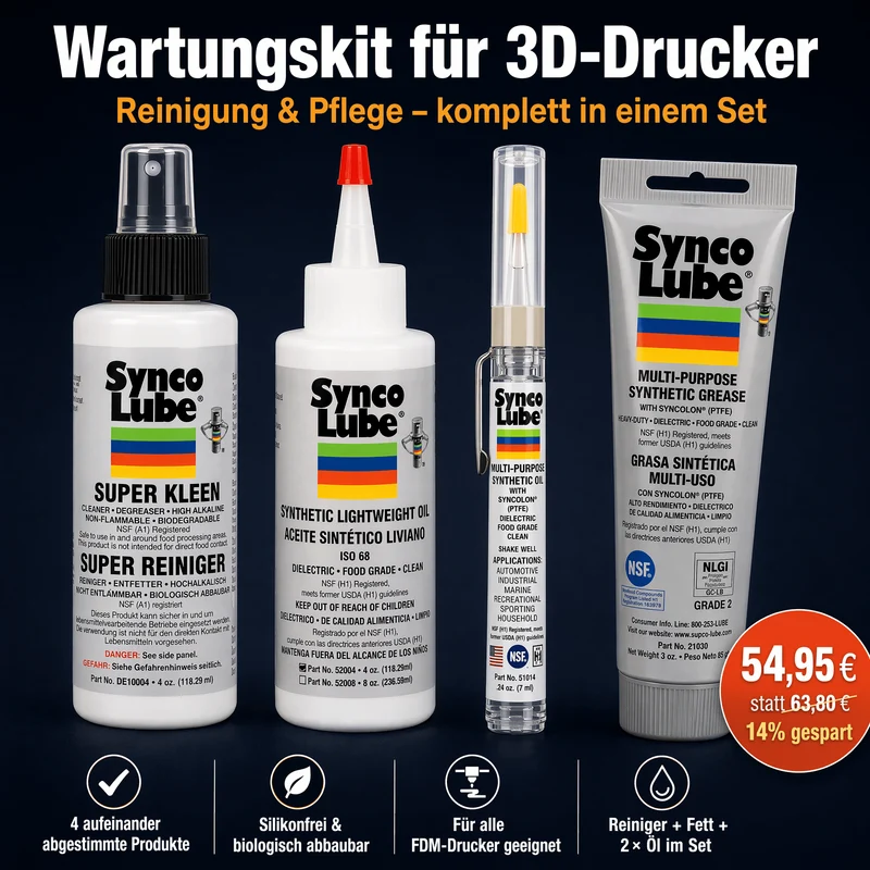Wartungskit für 3D-Drucker, Reinigung und Pflege in einem Set