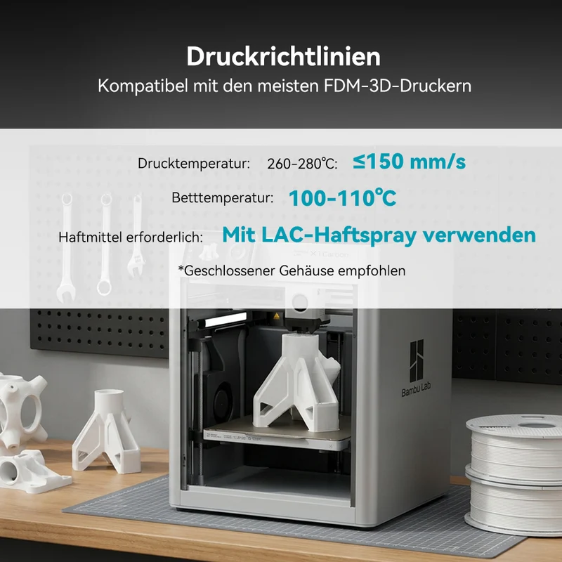 [15%OFF Flash Deal] PC (Polycarbonate) 3D Drucker Filament 1KG