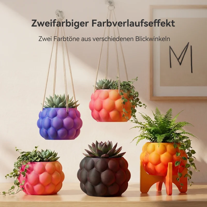SUNLU PLA Matte Dual-Color 3D-Drucker Ästhetik-Filament 1KG, Nahtlose Zwei-Farb-Effekte & Weiches Matt-Finish