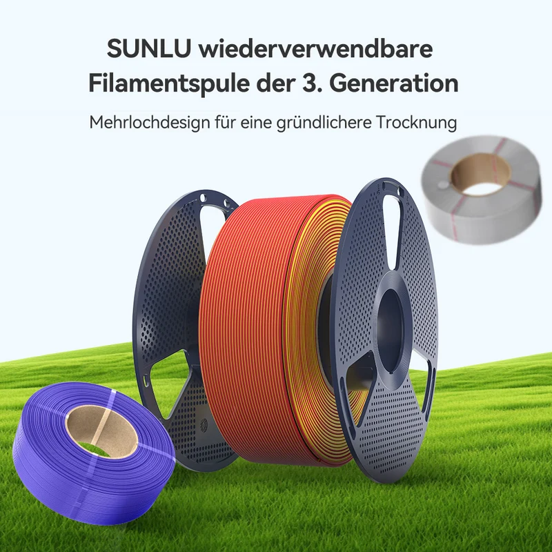 SUNLU PLA Matte Dual-Color 3D-Drucker Ästhetik-Filament 1KG, Nahtlose Zwei-Farb-Effekte & Weiches Matt-Finish