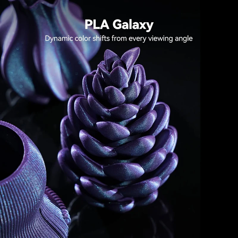 SUNLU PLA Galaxy Ästhetisches Filament 1KG, Farbwechselndes PLA-Filament, Funkelndes Ultrafines Perlmuttpulver