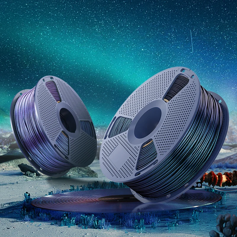 SUNLU PLA Galaxy Ästhetisches Filament 1KG, Farbwechselndes PLA-Filament, Funkelndes Ultrafines Perlmuttpulver