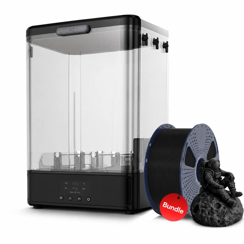 SUNLU FilaDryer SP2, 2-in-1 Filament Trockner kombiniert mit Aufbewahrungsbox, bis zu 70℃(158°F) Trocknung und nahtlose Lagerung, kompatibel mit Spulengröße 1kg×2 oder 2kg×1 oder 3kg×1