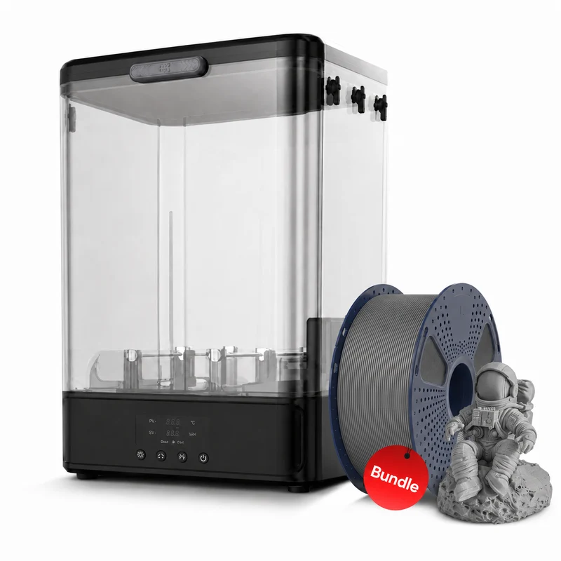 SUNLU FilaDryer SP2, 2-in-1 Filament Trockner kombiniert mit Aufbewahrungsbox, bis zu 70℃(158°F) Trocknung und nahtlose Lagerung, kompatibel mit Spulengröße 1kg×2 oder 2kg×1 oder 3kg×1