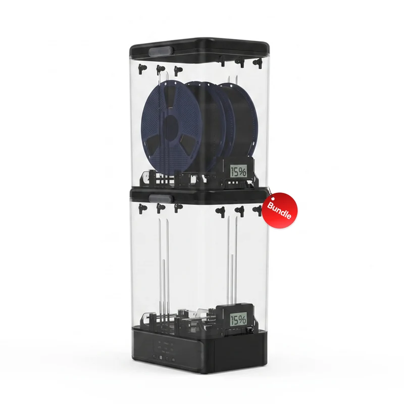 SUNLU FilaDryer SP2, 2-in-1 Filament Trockner kombiniert mit Aufbewahrungsbox, bis zu 70℃(158°F) Trocknung und nahtlose Lagerung, kompatibel mit Spulengröße 1kg×2 oder 2kg×1 oder 3kg×1