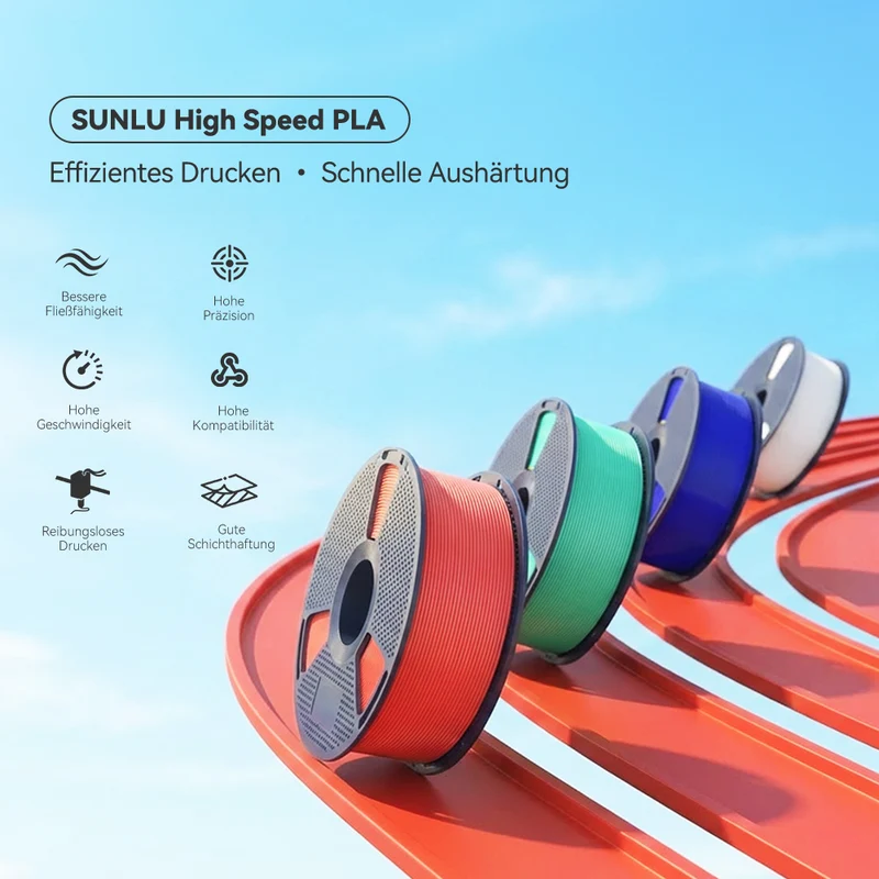 SUNLU High Speed PLA (HSPLA),Hochgeschwindigkeit PLA Filament 1KG