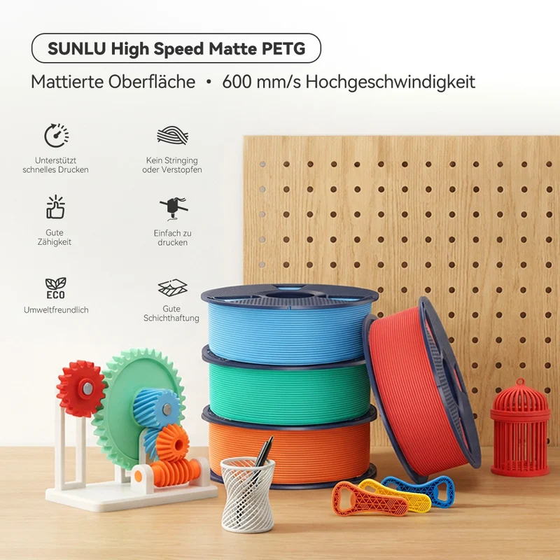 SUNLU High Speed Matte PETG 3D Drucker Filament 1KG