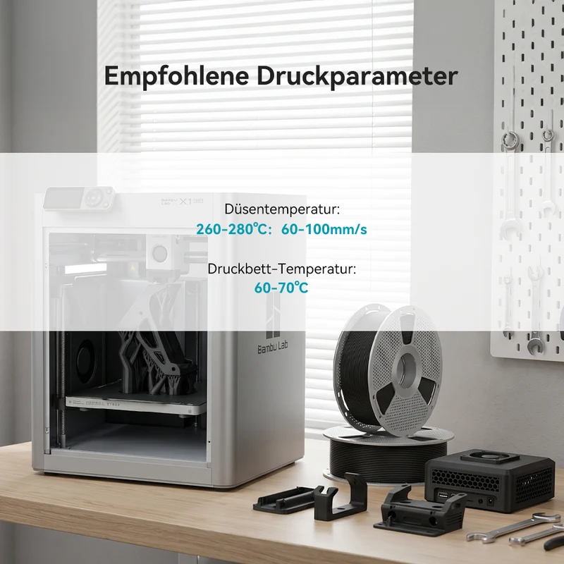 Nylon-12 Kohlefaser (PA12-CF) 3D Drucker Filament 1KG/0.5KG