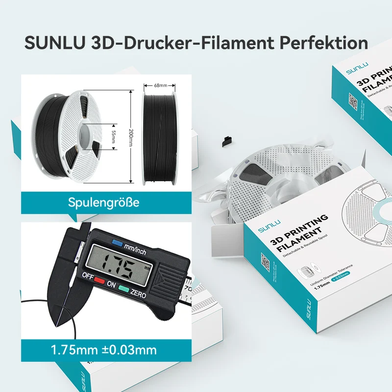Nylon-12 Kohlefaser (PA12-CF) 3D Drucker Filament 1KG/0.5KG
