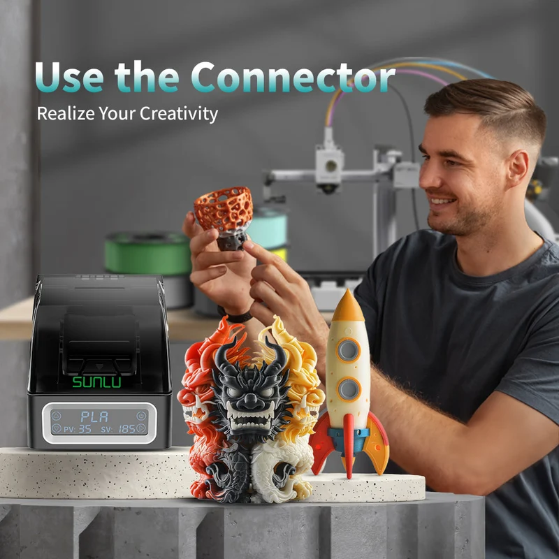 SUNLU Filament Connector FC01, Fusion Splicer, verschweißbar mit 1.75mm PLA, ABS, PETG, PCL, PA und PC Filament