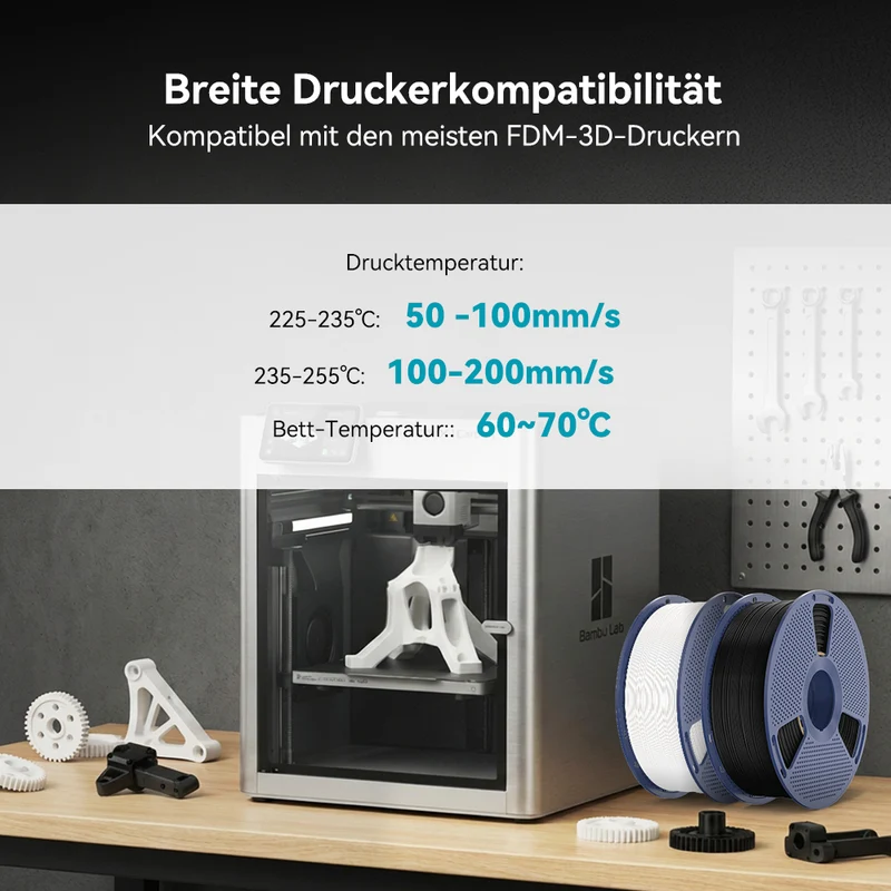 SUNLU E-ABS, Easy-ABS Filament 1KG (Anmerkung: Die neue Nachfüllspule wiegt 0,9 kg)