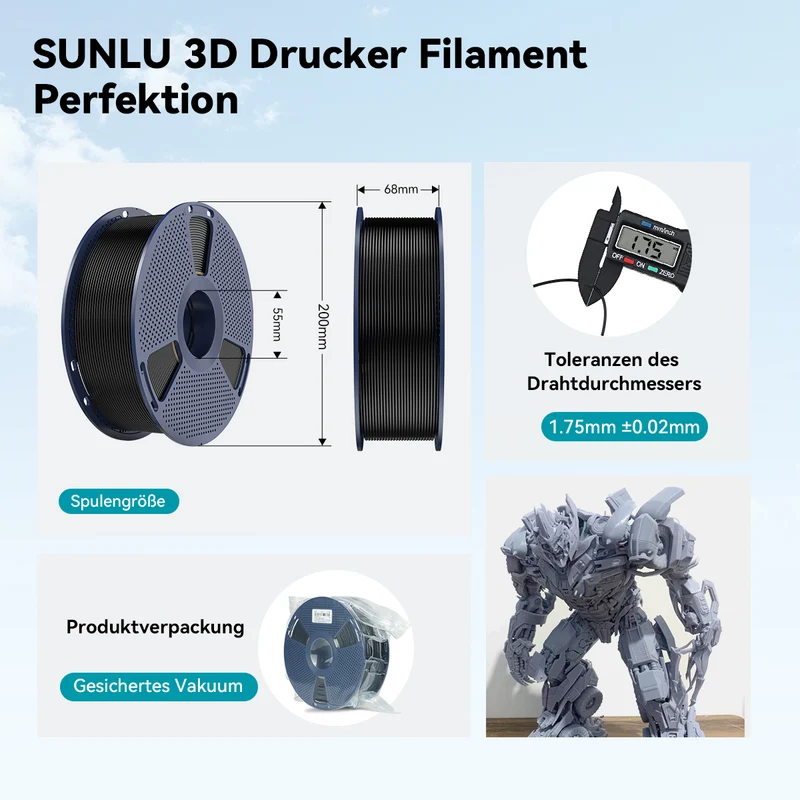 SUNLU PLA+ (PLA PLUS) Filament 1KG
