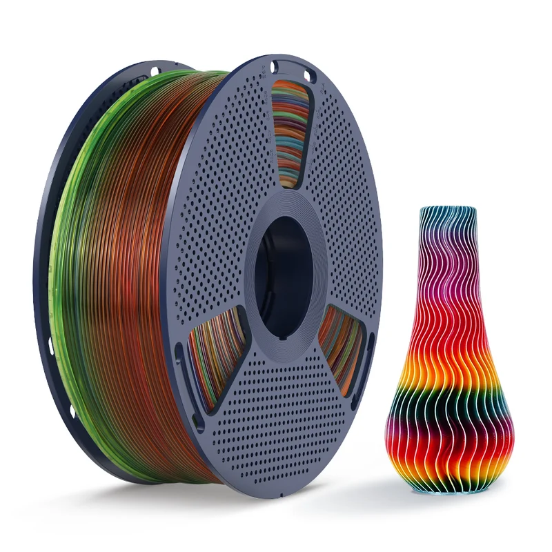SUNLU PLA, SILK, PLA Transparent Rainbow Filament 1KG