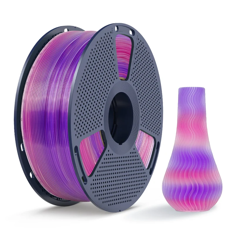 SUNLU PLA, SILK, PLA Transparent Rainbow Filament 1KG