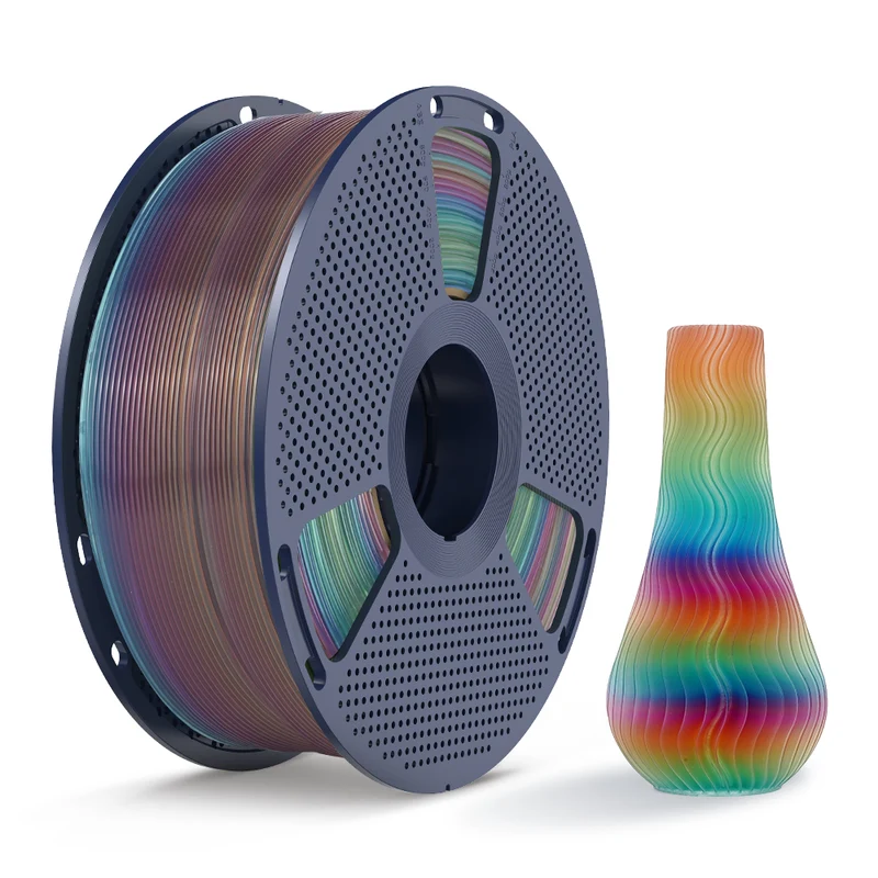 SUNLU PLA, SILK, PLA Transparent Rainbow Filament 1KG