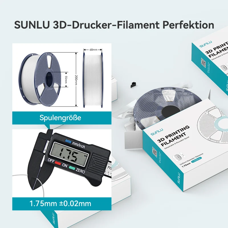 SUNLU PLA Glow in the Dark, Glühen im Dunkeln (Leuchtend) PLA Filament 1KG
