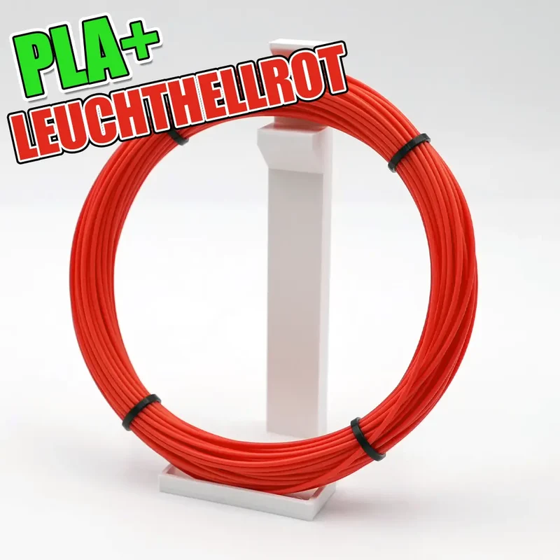 PLA+ Leuchthellrot Sample