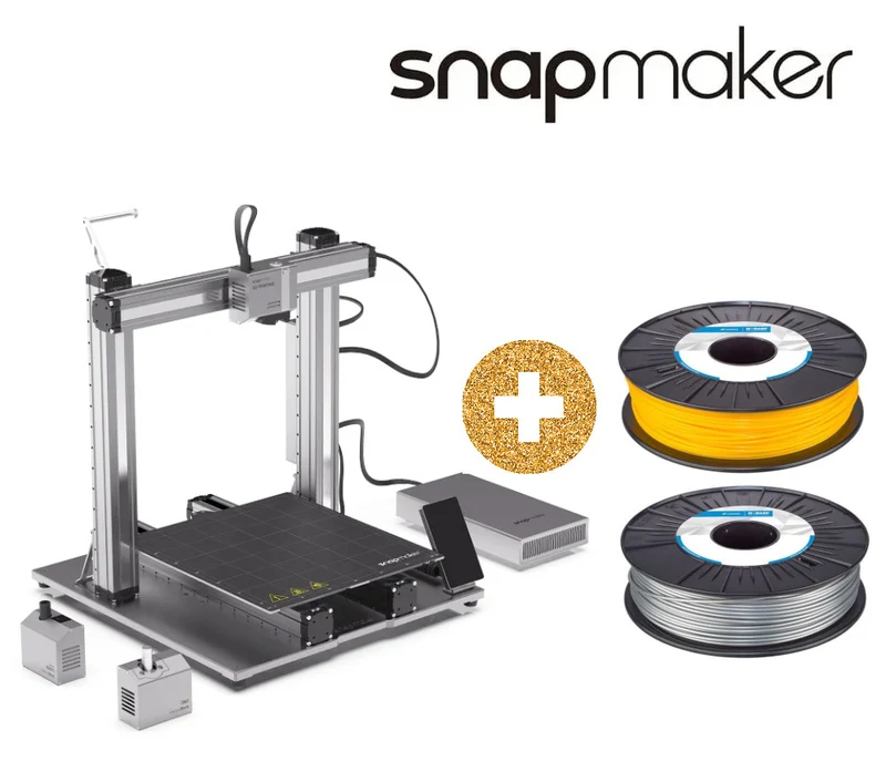 Bundle: Snapmaker 2.0 Modularer 3-in-1 3D-Drucker inkl. Gehäuse + 2x BASF Ultrafuse PLA