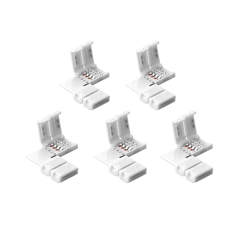 LED Streifenlicht Zubehör| 56 Stück LED-Streifen-Anschluss-Kit für 5050 10 mm 4Pin, Enthält 7 Arten von lötfreiem LED-Streifen-Zubehör Bietet die meisten Teile für Heimwerker