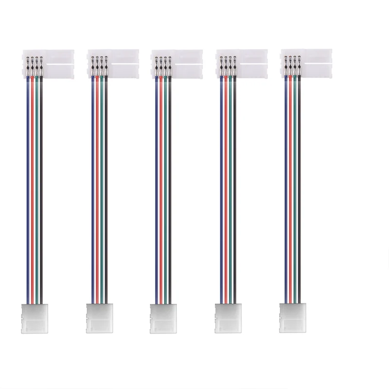 LED Streifenlicht Zubehör| 56 Stück LED-Streifen-Anschluss-Kit für 5050 10 mm 4Pin, Enthält 7 Arten von lötfreiem LED-Streifen-Zubehör Bietet die meisten Teile für Heimwerker
