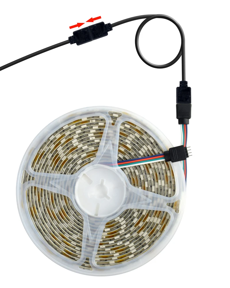 LED Streifenlicht Zubehör|Verlängerung Anschluss Kabel für LED RGB-Strip 4 pin, Verbinder, geeignet für LED RGB Leiste Streifen