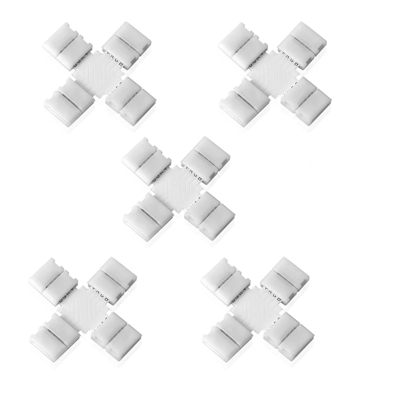 LED Streifenlicht Zubehör|RGB Strip Eckverbinder Kreuz(+) Form Klick Verbinder LED SMD Schnellverbinder Adapter