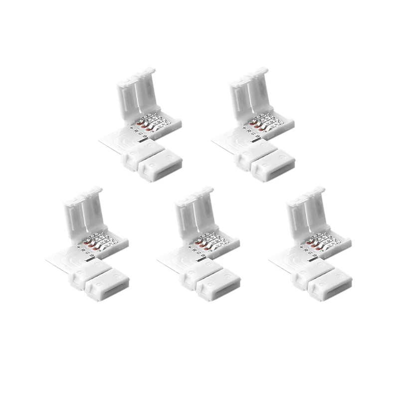 LED Streifenlicht Zubehör | Eckverbinder L- Form Verbindung Schnellverbinder Adapter LED SMD RGB 5050 Strip