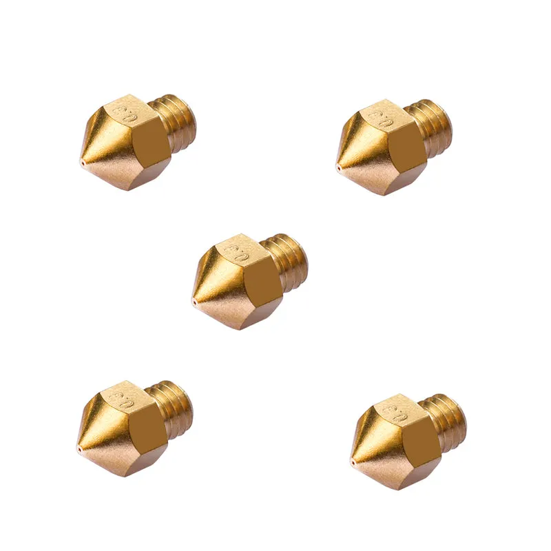 5× Extruder-Düse 0,2/0,3/0,4/0,5mm für 1,75mm Filament 3D Drucker | euroharry