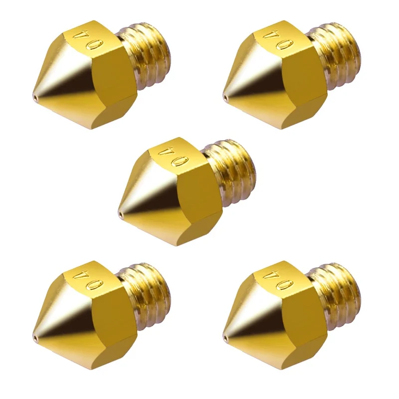 5× Extruder-Düse 0,2/0,3/0,4/0,5mm für 1,75mm Filament 3D Drucker | euroharry