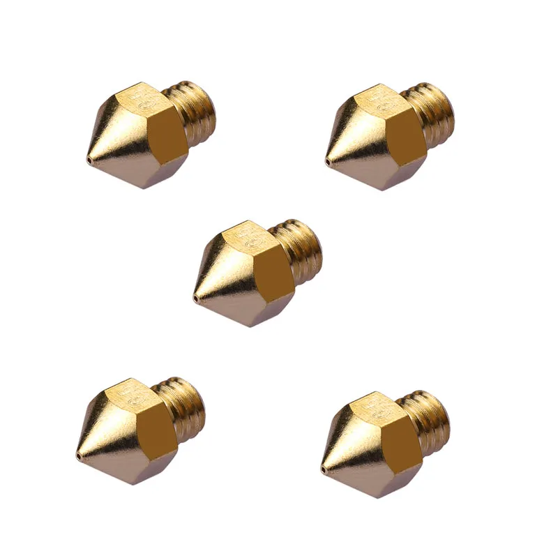 5× Extruder-Düse 0,2/0,3/0,4/0,5mm für 1,75mm Filament 3D Drucker | euroharry