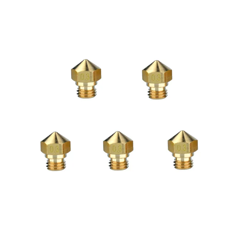 5× Extruder-Düse 0,2/0,3/0,4/0,5mm für 1,75mm Filament 3D Drucker | euroharry