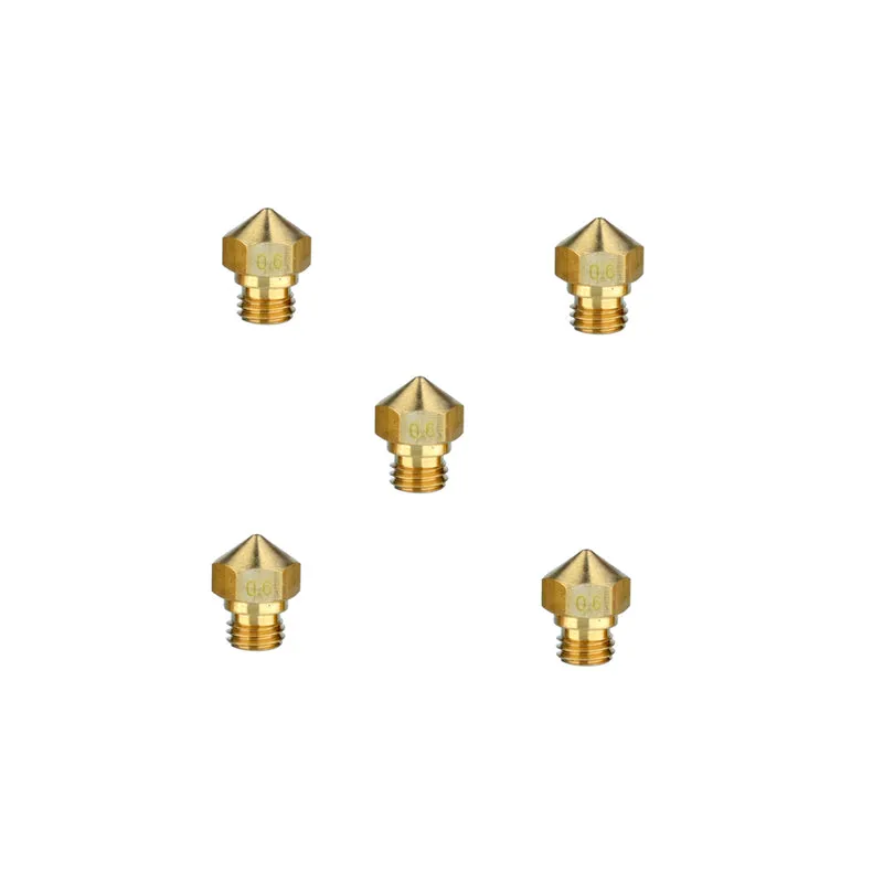 5× Extruder-Düse 0,2/0,3/0,4/0,5mm für 1,75mm Filament 3D Drucker | euroharry