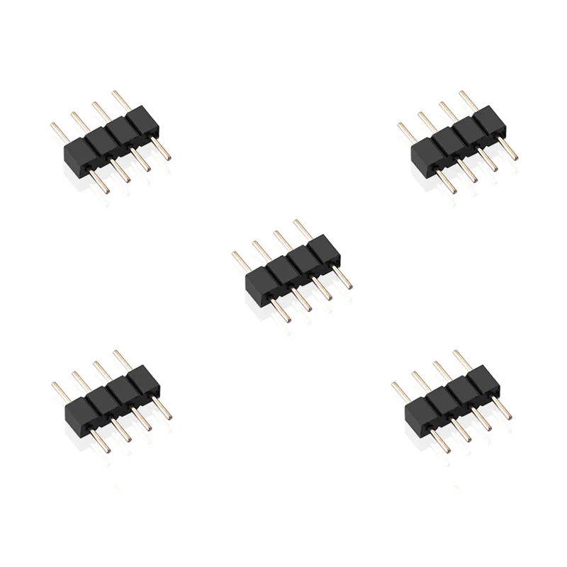 LED Streifenlicht Zubehör | 4 Pin Pol Kabel Verbinder Kupplung Adapter 4 polig Steckverbinder RGB LED Stecker für SMD 5050 3528 2835 RGB LED-Streifen