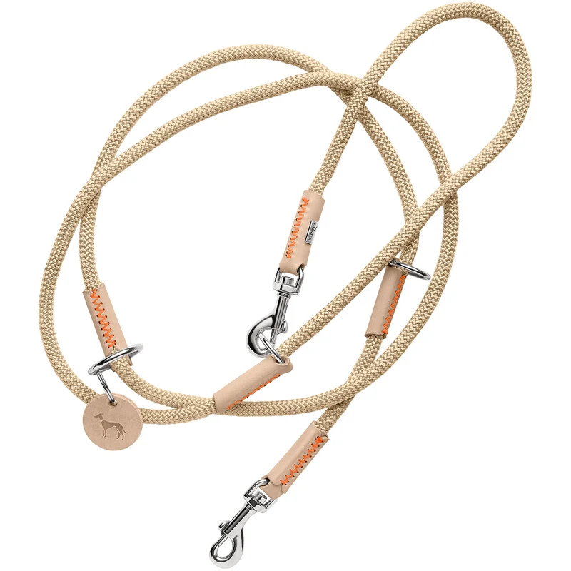 MALIA Set Halsband & Leine | beige
