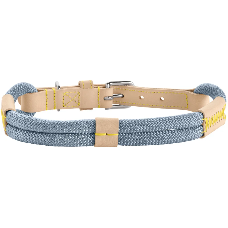MALIA Set Halsband & Leine | taubenblau