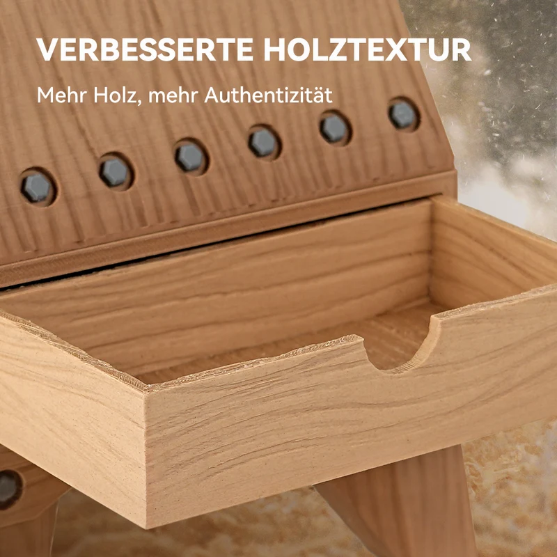 SUNLU Optimiertes Holz PLA (Wood PLA)3D Drucker Filament 1KG, optimierte und verbesserte Holzstruktur