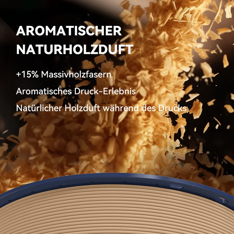 SUNLU Optimiertes Holz PLA (Wood PLA)3D Drucker Filament 1KG, optimierte und verbesserte Holzstruktur